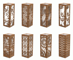 Laser Cut Layout Of Night Light Box Free DXF File