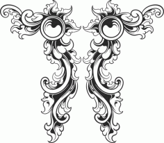 Laser Cut Living Room Divider Border Pattern Design Free DXF File
