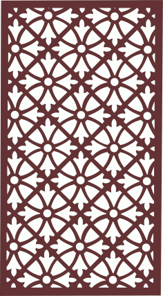Laser Cut Living Room Lattice Separator Seamless Design Free DXF File
