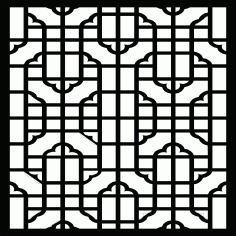 Laser Cut Living Room Seamless Floral Lattice Stencil Panel Free DXF File