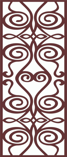 Laser Cut Living Room Seamless Separator Jali Design Free DXF File