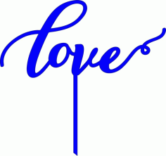 Laser Cut Love Cake Decorations Topper Free Vector File