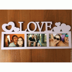 Laser Cut Love Photo Frames Free Vector File