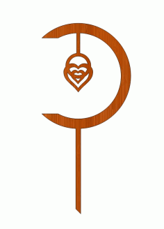 Laser Cut Love Unfinished Wood Shape Topper Free Vector File