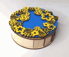 Laser Cut Luxury Wooden Gift Box Nut Gift Basket Free Vector File