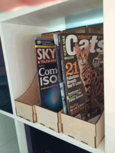 Laser Cut Magazine Holder 3mm Plywood Free DXF File