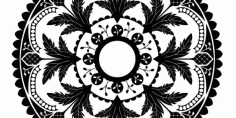 Laser Cut Mandala Decorative Design Free Vector File