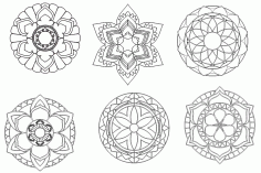 Laser Cut Mandala Designs Free DXF File