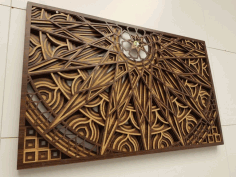 Laser Cut Mandala Panel Drawing Free Vector File