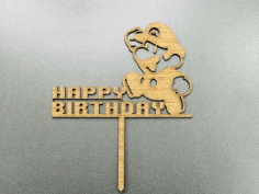 Laser Cut Mario Cake Topper Free Vector File