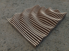 Laser Cut Mathematical Plywood Surface Format (1) Free DXF File