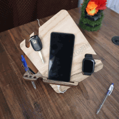 Laser Cut Mens Docking Station Plywood 6mm Free DXF File