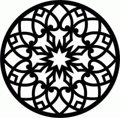 Laser Cut Metal Work Pattern Free DXF File