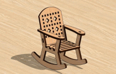 Laser Cut Mini Dollhouse Rocking Chair Toy Free DXF File