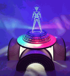 Laser Cut Mini Man Led 3d Lamp Free Vector File