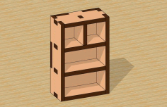 Laser Cut Miniature Almirah Free DXF File