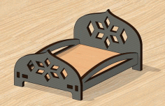 Laser Cut Miniature Bed For Barbie Doll Free DXF File