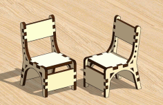 Laser Cut Miniature Chair Dollhouse Furniture Toy Free DXF File