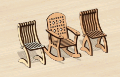 Laser Cut Miniature Chairs Set Kids Toy Free Vector File