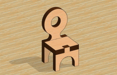 Laser Cut Miniature Dining Chair Free DXF File