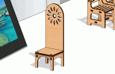 Laser Cut Miniature Dining Chair Kids Toy Free DXF File