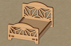 Laser Cut Miniature Furniture Bed Diy 3d Dollhouse Furniture Free DXF File
