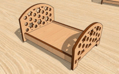 Laser Cut Miniature Furniture Bed For Dollhouse Free Vector File