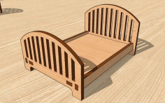 Laser Cut Miniature Furniture Single Bed 3d Dollhouse Furniture Free DXF File