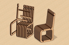 Laser Cut Miniature Parametric Chair Free Vector File