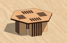 Laser Cut Miniature Table Dollhouse Furniture Toy Free DXF File