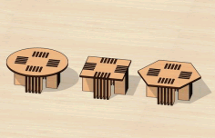 Laser Cut Miniature Tables Set Kids Toy Free Vector File