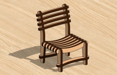 Laser Cut Miniature Wooden Chair Dollhouse Furniture Free DXF File
