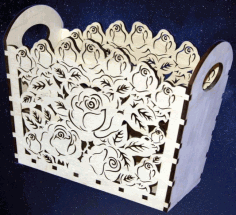 Laser Cut Models Flower Box Free Vector File