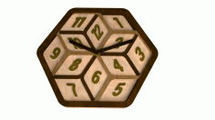 Laser Cut Modern Clock Free Vector File, Free Vectors File