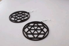 Laser Cut Modern Geometric Earrings Free DXF File