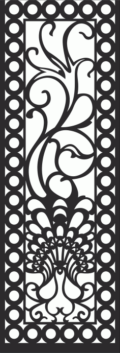 Laser Cut Modern Panel Room Divider Lattice Seamless Free DXF File