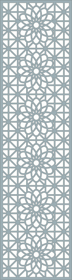 Laser Cut Modern Privacy Partition Indoor Panels Lattice Room Divider Free DXF File