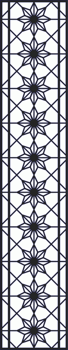 Laser Cut Modern Privacy Partition Indoor Panels Lattice Room Divider Pattern Free DXF File