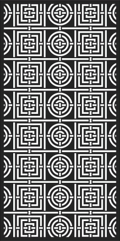 Laser Cut Modern Privacy Partition Indoor Panels Lattice Room Divider Seamless Design Free DXF File
