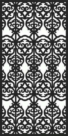 Laser Cut Modern Privacy Partition Indoor Panels Lattice Room Divider Seamless Design Pattern Free DXF File