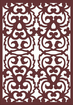 Laser Cut Modern Privacy Partition Indoor Panels Room Divider Jali Seamless Pattern Free DXF File