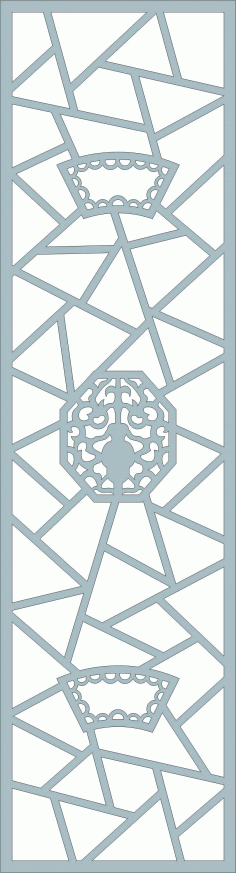 Laser Cut Modern Privacy Partition Room Divider Lattice Seamless Free DXF File