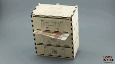 Laser Cut Money Bank Safe With Sliding Cover Free Vector File