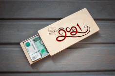 Laser Cut Money Gift Box Wooden Cash Envelope New Year 2021 Free Vector File