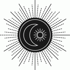 Laser Cut Moon Celestial Body Free Vector File