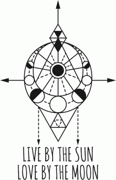 Laser Cut Moon Sun Celestial Objects Free Vector File