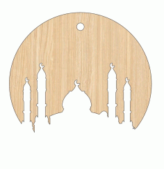 Laser Cut Mosque Ramadan Kareem Wooden Masjid Unfinished Cutout Free Vector File