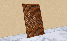 Laser Cut Mountain Wall Art Panel Free DXF File