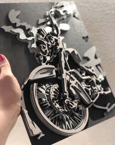 Laser Cut Multi Layered Bike Wall Panel Free Vector File