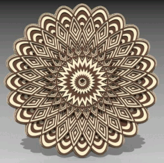 Laser Cut Multilayer 3d Mandala Free DXF File